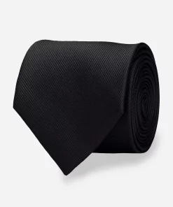 Grosgrain Solid Black Tie