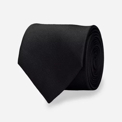 Grosgrain Solid Black Tie