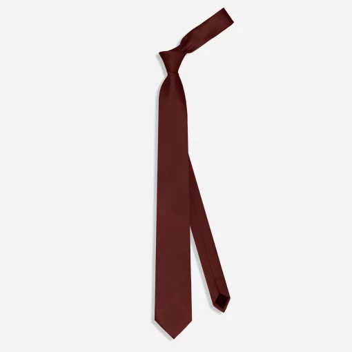 Grosgrain Solid Burgundy Tie