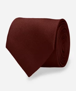 Grosgrain Solid Burgundy Tie