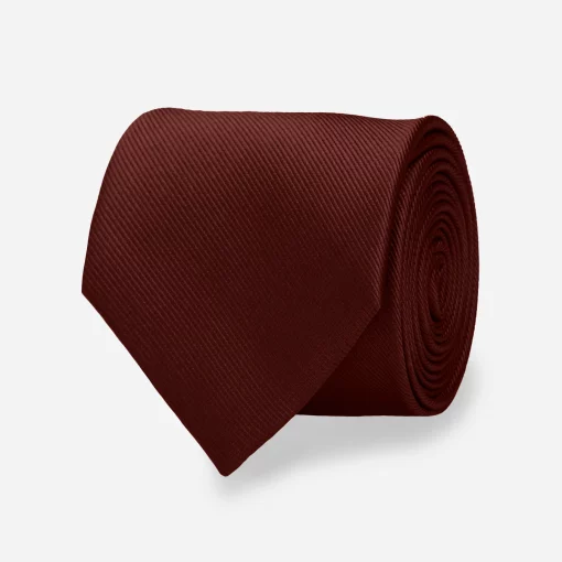 Grosgrain Solid Burgundy Tie